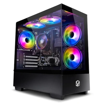 Imagen de Vibox I 95 PC Gaming Quad Core AMD Ryzen 3200G Procesador 4GHz Radeon Vega 8 Gráficos 8GB RAM 480GB SSD Linux OS WiFi