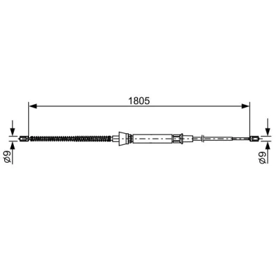 Imagen de BOSCH 1 987 482 646 Cable de Freno Mano 1805