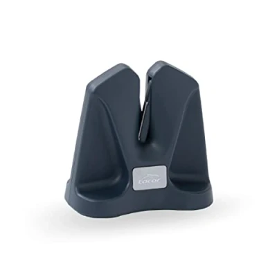 Imagen de Lacor 39263 Afilador de Cuchillos Manual, Diseño vertical, Dos fases afilado, 100% preciso y seguro, Antideslizante, Color gris