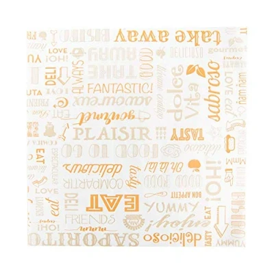 Imagen de 1000 unidades Envoltorios Basket &#039;Parole&#039; 32 G/M2 31X31 Cm Naranja Perg. Antigrasas