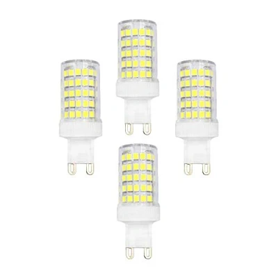 Imagen de BAISHICHENG 4 Paquetes de Bombillas LED G9 10W (Reemplazo la Lámpara Halógena 100W) Base Cerámica No Regulable 6000K Blanco Fría 1000LM Iluminación para el Hogar