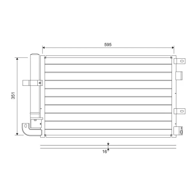 Imagen de VALEO 822694 Condensador con secador 14 Aluminio 350 JAGUAR: S Type