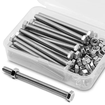 Imagen de M5 x 60 mm 25 Tornillos hexagonales 304 Acero Inoxidable de Esquina Exterior Tornillo Hexagonal,Pernos y Tuercas Hechizo Conjunto