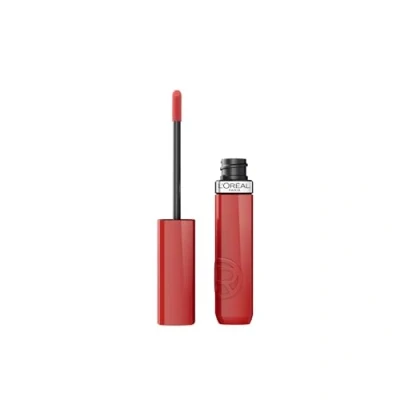 Imagen de L&#039;Oréal Paris Pintalabios Líquido, Color Intenso de Larga Duración, No Transfiere, Acabado Brillante con Efecto Vinilo, Infaillible Laque Resistance, Tono 635 Worth It Medium
