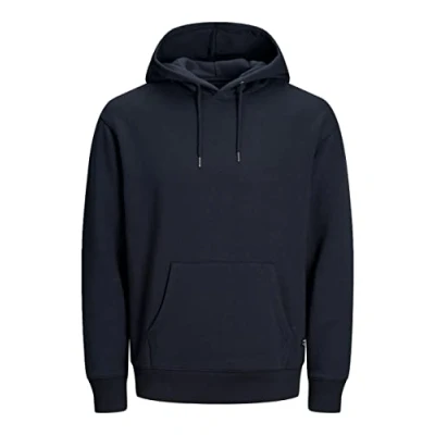 Imagen de JACK &amp; JONES Sudadera con capucha para hombre, Azul (Navy Blazer/Reg)., M