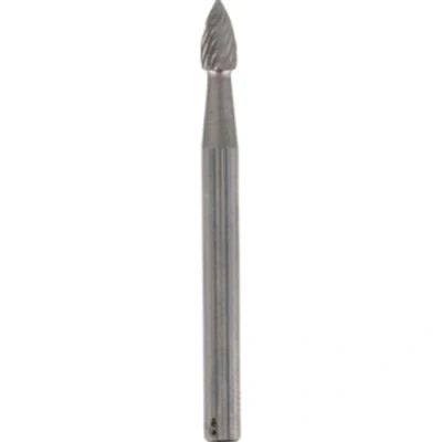 Imagen de Dremel 9911 Fresa de carburo tungsteno con punta cono pino3.2 mm, accesorio cuadrada para herramienta rotativa grabar, tallar en metal, carbono, aluminio