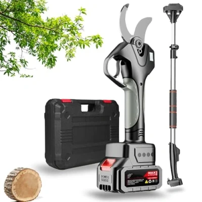 Imagen de Tijeras de Podar Eléctricas, con Baterías 4500mAh, Poda de78mm Display, 980W Motor Brushless para Jardinería, Árboles Frutales,2Battery
