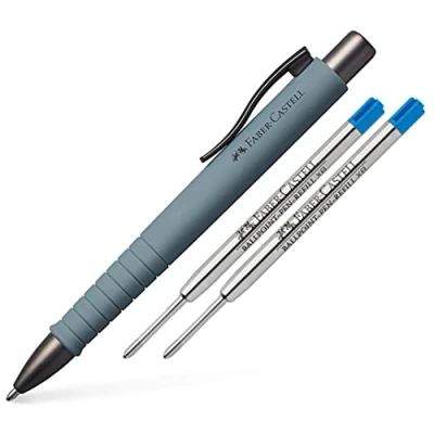 Imagen de Faber Castell bolígrafo Poly Ball XB (Urban Stone Grey, + minas de repuesto)