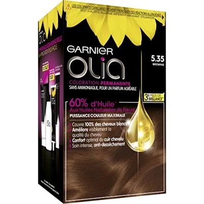Imagen de Coloración permanente Garnier Olia a base de aceite, sin amoníaco, color castaño