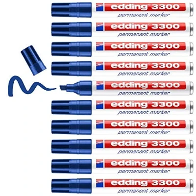 Imagen de Rotulador edding marcador 3300 n.3 azul punta biselada recargable