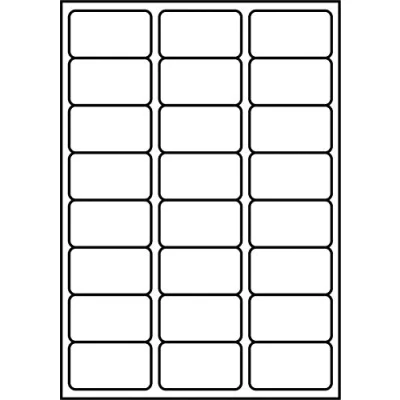 Imagen de SmithPackaging etiquetas autoadhesivas A4, 24 por hoja, 100 hojas, 63,5 x 33,9 mm, 2400