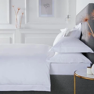 Imagen de Appletree Boutique Baratta Juego de Funda nórdica para Cama Matrimonio (100% algodón), Color Blanco