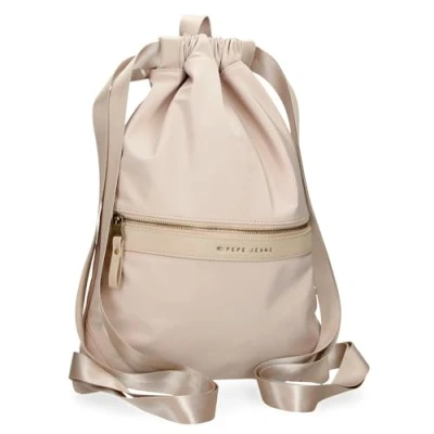 Imagen de Pepe Jeans Morgan Mochila Saco Beige 35x46 cms Poliéster 16,2L by Joumma Bags