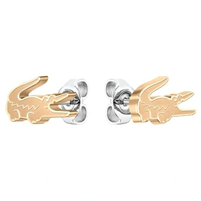 Imagen de Lacoste Pendientes de botón para Mujer Colección CROCODILE disponibles en Color Plata, Oro Amarillo o Rosa