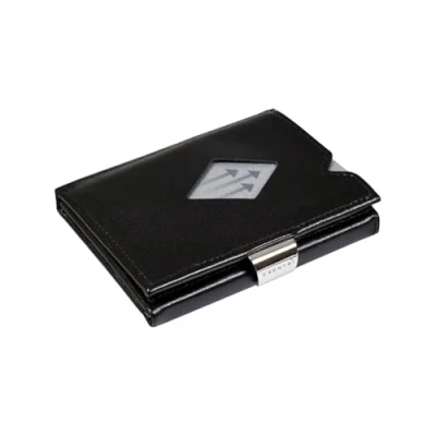 Imagen de EXENTRI Mulltiwalet Tri Fold Leather Wallet RFID Blocking with Clasp Clip and Stainless Steel Purse