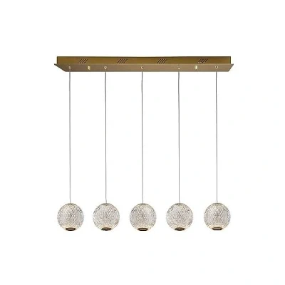 Imagen de Schuller Valencia Colgante LED Austral oro/claro 5 luces largo