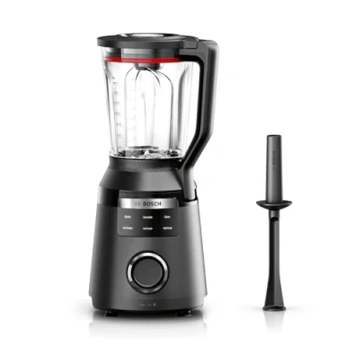 Imagen de Bosch Batidora VitaPower, Serie 6, 1.800 W, 6 Programas, Cuchillas ProSpeed, Jarra Tritan™, Negro, MMB6652B