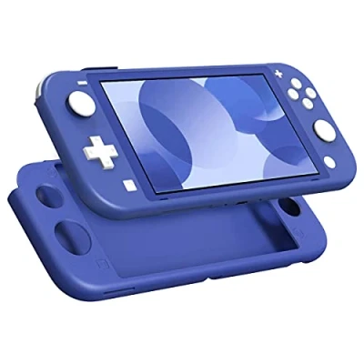 Imagen de MoKo Funda Compatible con Nintendo Switch Lite, Carcasa Protectora de Silicona Case Resistente Anti Arañazo Cover Accesorios Lite Consola y Mando, Azul