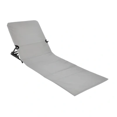 Imagen de Spetebo Esterilla para la playa, plegable, con respaldo, tumbona jardín, azul