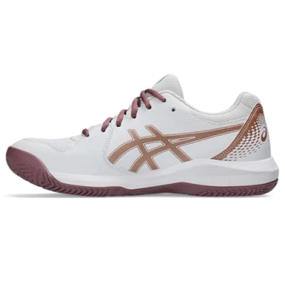 Imagen de Asics Geldedicate 8 Zapatillas de pádel, Mujer, Talla: 38, White/lilac Tela/tejido sintético