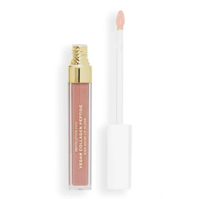 Imagen de Revolution Pro Brillo de Labios Vegano Colágeno Péptido: Nutre, Aumenta el Volumen e Hidrata los con Ácido Hialurónico y Vitamina E, Cashmere