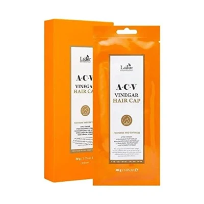 Imagen de LA&#039;DOR ACV Vinegar Hair Cap Treatment 5x 30g un cuidado completo para los rizos de la piel formato práctico limpia el cuero Cabello Suciedad Hidrata Restaura Estructura