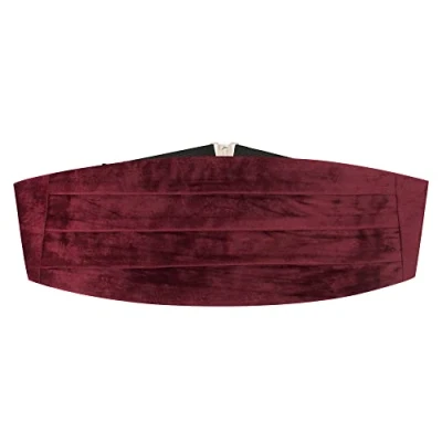 Imagen de Borgoña Velvet Cummerbund, granate, Taille unique