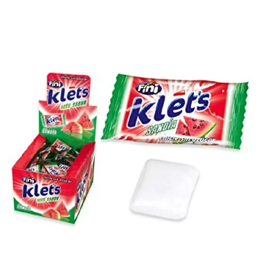 Imagen de CHICLE KLET&#039;S SANDIA FINI SIN AZUCAR 200 UNIDADES GLUTEN