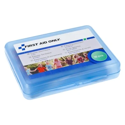 Imagen de First Aid Only Juego de esparadrapos para niños (20 unidades) 20 distintos tamaños y formas en caja resellable P 10032