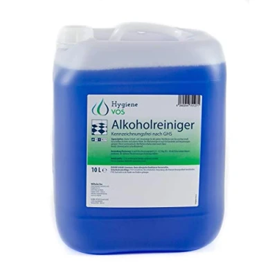 Imagen de Hygiene VOS Limpiador Multiusos de Alcohol con Fragancia Citrus, Envase 10 litros. Para Superficies Lisas como Vidrio, Plástico, Acero Inoxidable, Azulejos, Muebles Lacados o Cuero Sintético