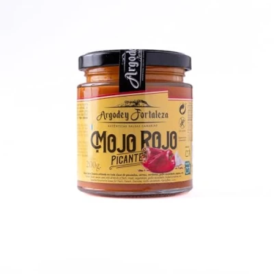 Imagen de Argodey Fortaleza Mojo Rojo Picante 200g Autentica Salsa Canaria Perfecta y Versatil para Untar con Pan, Tostadas, Arepas, Papas. Sin Conservantes ni Aditivos Artificiales