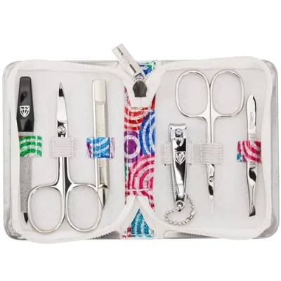 Imagen de Tres Espadas, Exclusivo estuche Juego de manicura Pedicura cuidado uñas/6, calidad Fabricado en Solingen, varios diseños