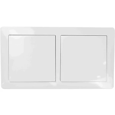 Imagen de Base schuko empotrar y interruptor simple serie clasica color blanco 16A/250V (2 interruptores)