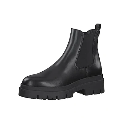 Imagen de Tamaris Mujer 1 25492 41, Botas Estilo Chelsea, Piel Negra, 41 EU