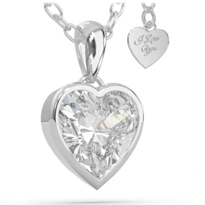 Imagen de SERASAR Collar De Las Señoras La Joyería Plata Esterlina 925 18 Quilates Oro Mujeres Corazón Colgante Niñas Cumpleaños