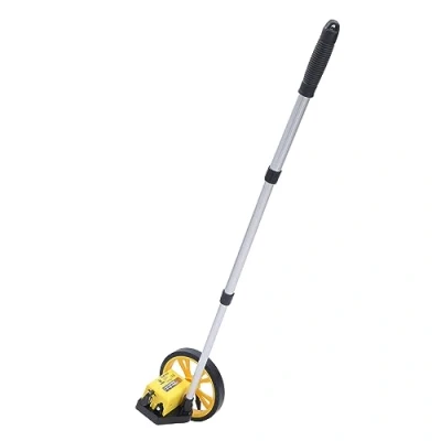 Imagen de TOPWAY Mechanical Distance Measuring Wheel Rueda de Medición Distancia 99999.9m con Mango Telescópico Aleación Aluminio, 159mm Diámetro y Bolsa Transporte