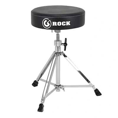 Imagen de Gibraltar Taburete de Tambor, Tambor Rock Hardware Series, RK108 (Diámetro: 33cm, Asiento Vinilo, Bloqueo Memoria, Posición trípode, Pies Goma &#039;Super Foot&#039;)