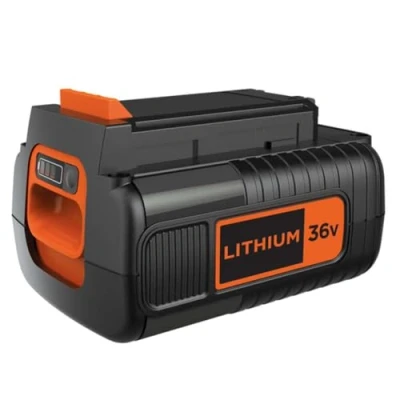 Imagen de BLACK+DECKER BL2536 XJ Batería de Litio Tipo Carril 36V y 2,5Ah, Compatible con Todos los Sistemas baterías 36 V, Indicador Nivel Carga