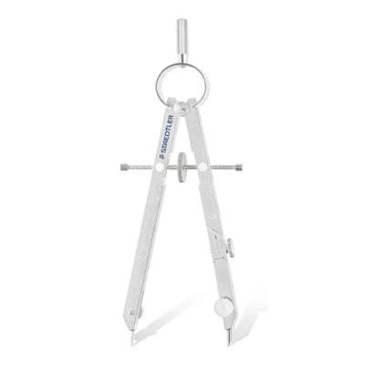 Imagen de STAEDTLER Mars 551 Compás Metálico de Precisión con Husillo y Rueda Central, Estuche Individual