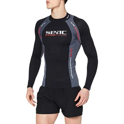Imagen de SEAC Warm Guard Long, Chaleco Protector térmico Manga Larga, para Hombre, en Neopreno de 0,5 mm, contra Salpicaduras el Buceo y la natación Anti UV