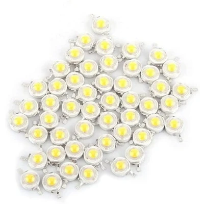 Imagen de Zerodis 100PCS Bombilla LED Chip, 1 W Chip de Alta Potencia para Foco Proyector La SMD diodo Lámpara Granos DIY Iluminación(White 6000K)