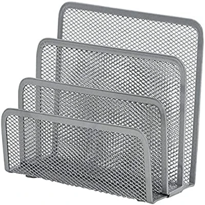 Imagen de Soporte para cartas q connect metalico rejilla gris 170x135x83 mm