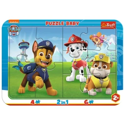 Imagen de Trefl Baby con Marco, para niños a Partir de 2 años Puzzle, Color la Patrulla Canina Feliz