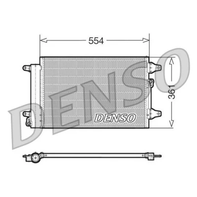 Imagen de DENSO DCN32015 Condensador con secador 554x361x16 R 134 a 554 SEAT: Alhambra I, FORD: S Max Mk1, Galaxy Mk1 MPV, VOLKSWAGEN: Sharan I