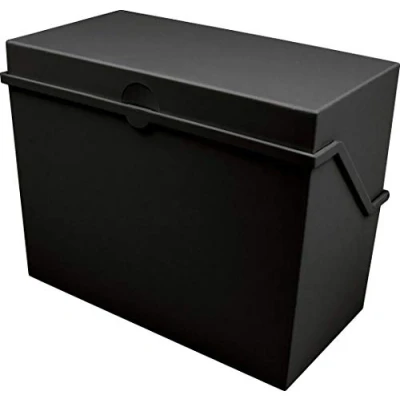Imagen de helit Bueroprodukte GmbH Klein Karteikasten A5 quer, Schwarz, unbestückt