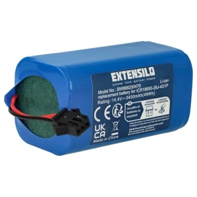 Imagen de vhbw Batería Compatible con Eufy Robovac G10 Hybrid, G30, G30 Edge, G15, G20, G20 Hybrid Robot Limpieza, Azul (3400 mAh, 14,4 V, Li Ion)