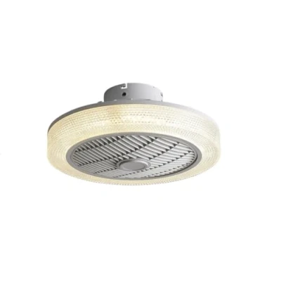 Imagen de BEL AIR HOME Ventilador Plafón LED VINCI Motor DC Con Luz 80W Mando a Distancia Rejilla Giratoria Eficiente Ventilación de 4 Velocidades para Verano y Invierno (TEIDE)