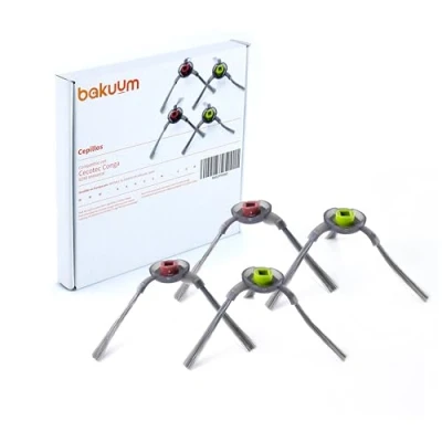 Imagen de BAKUUM x4 Cepillos para Conga 8290 Immortal. Pack escobillas Laterales. repuestos y Accesorios Robot Aspirador
