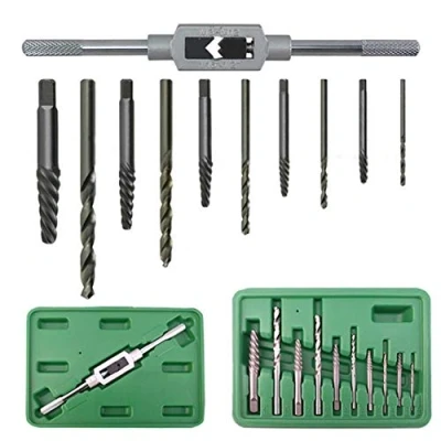 Imagen de Loboo Idea Juego de extractor tornillos dañados 11 piezas/Retire el tornillo y cabeza rota/Juego herramientas extracción pernos llave rosca ajustable