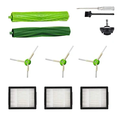 Imagen de Accesorios de piezas repuesto para aspiradora iRobot Roomba i7 j7 i6 i8 i3 i4 i1 e5 e6 I E Series, 1 cepillo giratorio, rueda delantera, 3 filtros y cepillos laterales